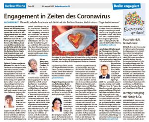 Screenshots der Engagementseite der Berliner Woche